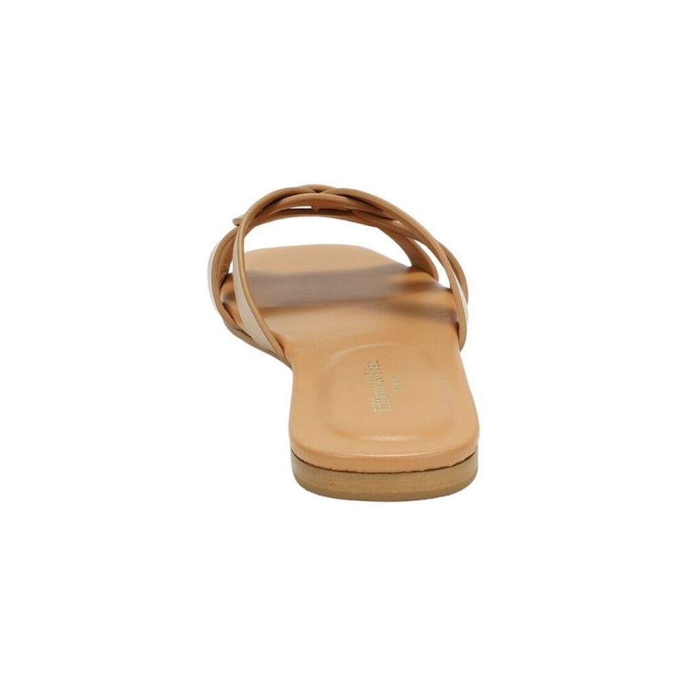 Tiffany & Fred Paris Leather Slide Sandal, Tan - Picture 3 of 5
